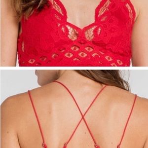 Free People Adella Top in Red One of Free Peoples Most Popular Tops Size XS